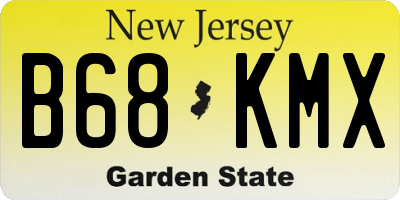 NJ license plate B68KMX