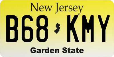 NJ license plate B68KMY