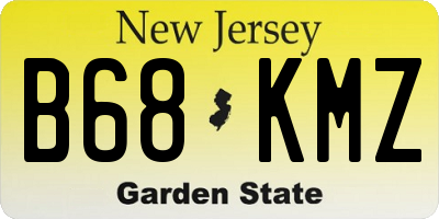 NJ license plate B68KMZ