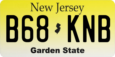 NJ license plate B68KNB