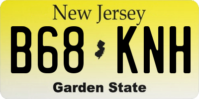 NJ license plate B68KNH