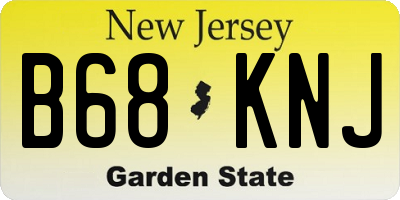 NJ license plate B68KNJ