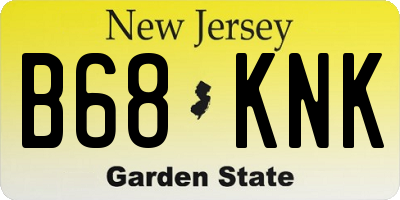 NJ license plate B68KNK