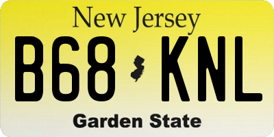 NJ license plate B68KNL