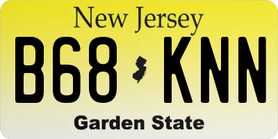 NJ license plate B68KNN