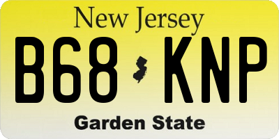 NJ license plate B68KNP