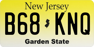 NJ license plate B68KNQ