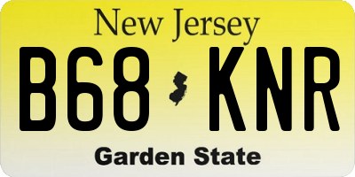 NJ license plate B68KNR