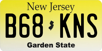 NJ license plate B68KNS