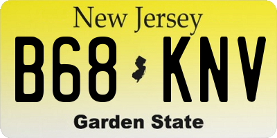 NJ license plate B68KNV