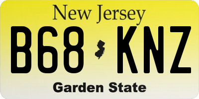NJ license plate B68KNZ