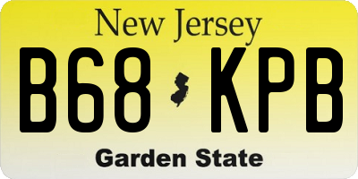NJ license plate B68KPB