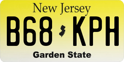 NJ license plate B68KPH