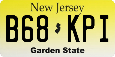 NJ license plate B68KPI