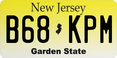 NJ license plate B68KPM