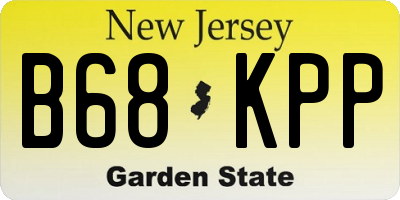 NJ license plate B68KPP