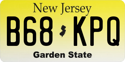 NJ license plate B68KPQ