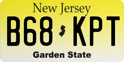 NJ license plate B68KPT
