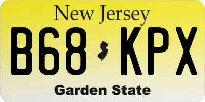 NJ license plate B68KPX