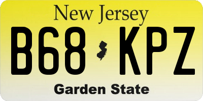 NJ license plate B68KPZ