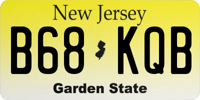 NJ license plate B68KQB