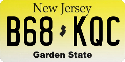 NJ license plate B68KQC