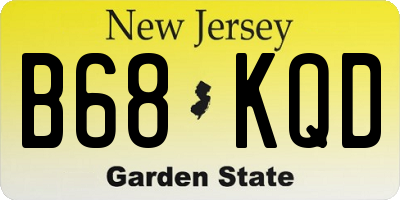 NJ license plate B68KQD