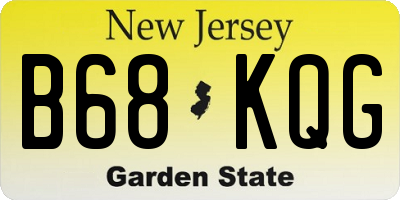 NJ license plate B68KQG