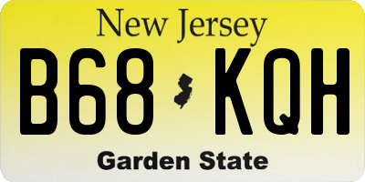 NJ license plate B68KQH