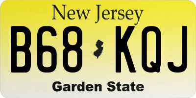 NJ license plate B68KQJ