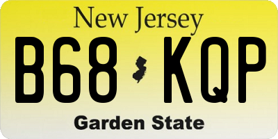 NJ license plate B68KQP