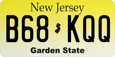 NJ license plate B68KQQ