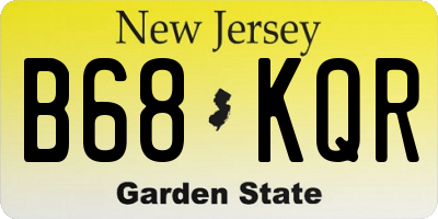 NJ license plate B68KQR