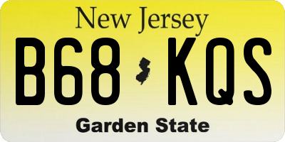 NJ license plate B68KQS