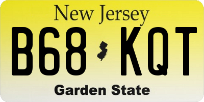 NJ license plate B68KQT