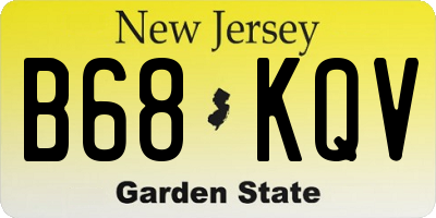 NJ license plate B68KQV