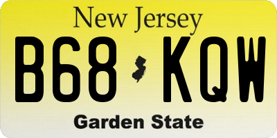 NJ license plate B68KQW
