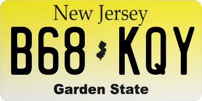 NJ license plate B68KQY