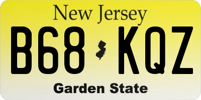 NJ license plate B68KQZ