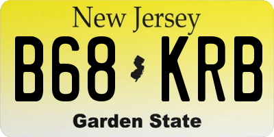 NJ license plate B68KRB