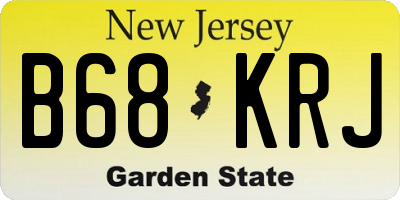 NJ license plate B68KRJ