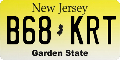 NJ license plate B68KRT