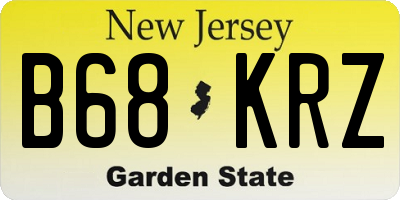 NJ license plate B68KRZ