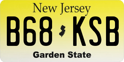 NJ license plate B68KSB