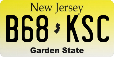 NJ license plate B68KSC
