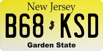 NJ license plate B68KSD