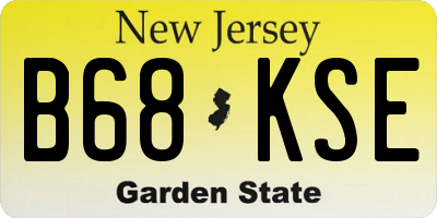 NJ license plate B68KSE