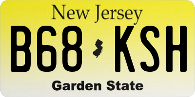 NJ license plate B68KSH