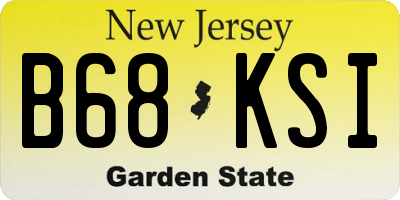 NJ license plate B68KSI
