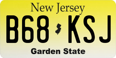 NJ license plate B68KSJ